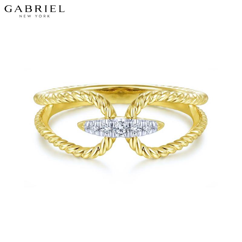 14KY 0.04ctw Natural Diamond Ring