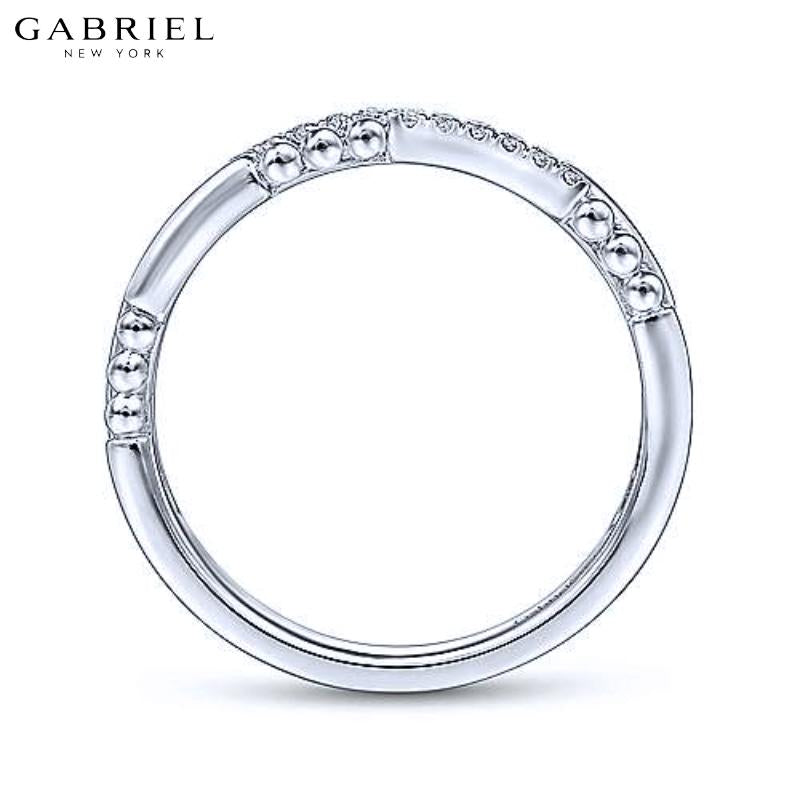 14KW 0.08ctw Natural Diamond Ring 2.8mm