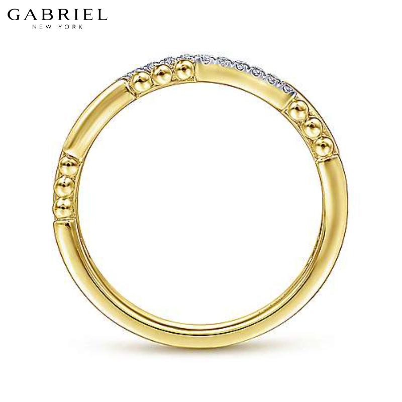 14KY 0.08ctw Natural Diamond Ring 2.8mm