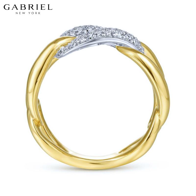 14KYW 0.46ctw Natural Diamond Ring