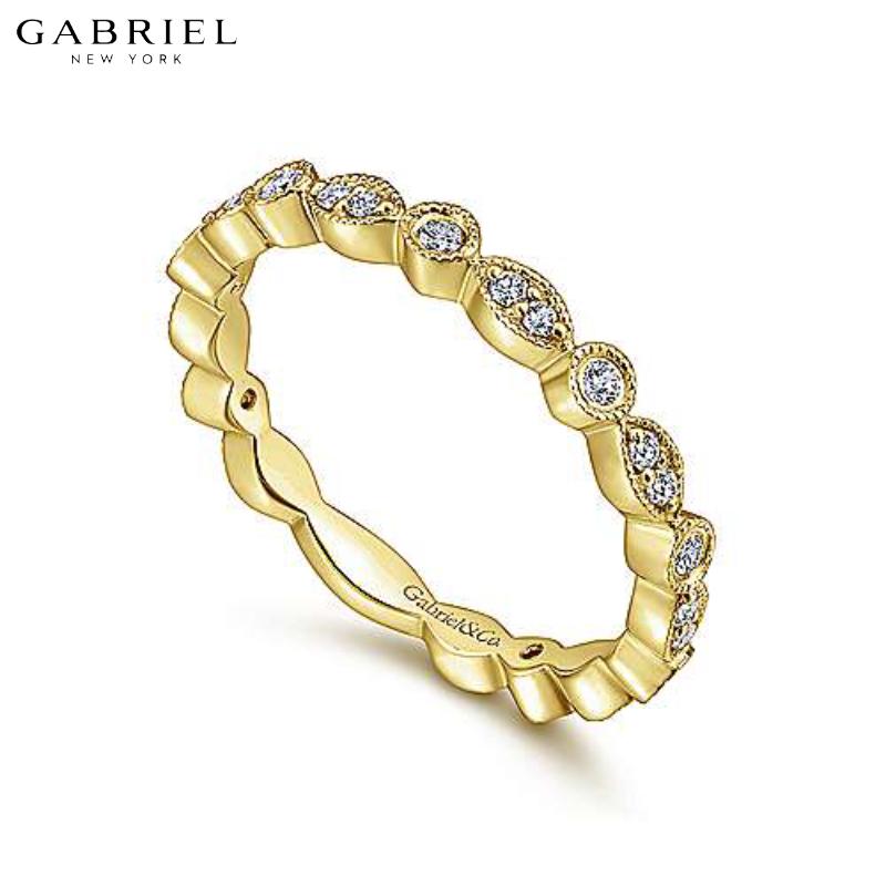 14KY 0.25ctw Natural Diamond Ring 2.4mm