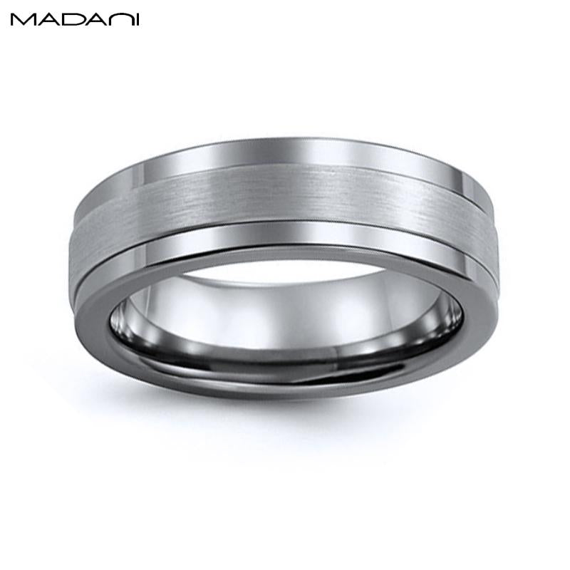 Yellow Gold & Tungsten Carbide Ring 7mm