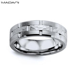 White Gold & Tungsten Carbide Ring 7mm