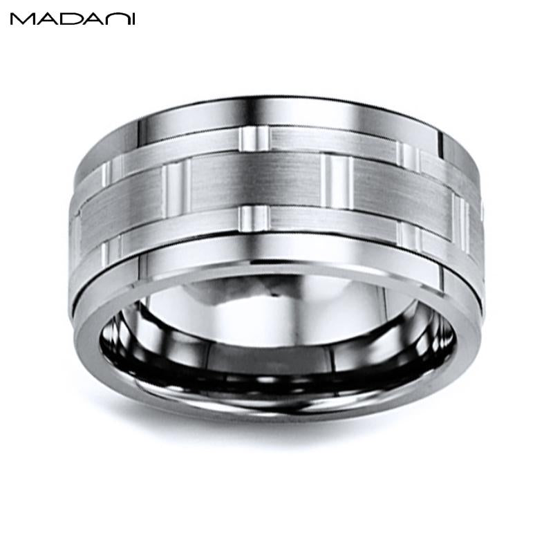 White Gold & Tungsten Carbide Ring 11mm