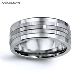 White Gold & Tungsten Carbide Ring 9mm