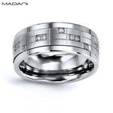 White Gold & Tungsten Carbide Diamond Ring 11mm