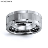 White Gold & Tungsten Carbide Ring 9mm