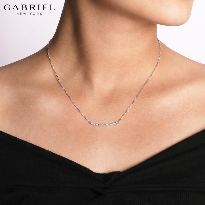 14KW 0.18ctw Natural Diamond Necklace