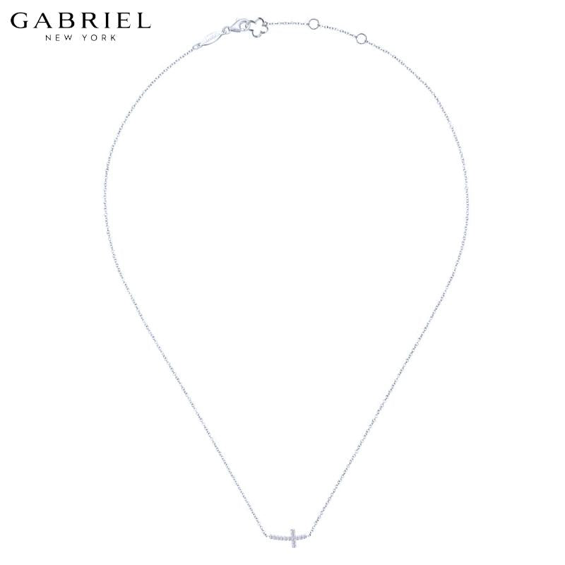 14KW 0.06ctw Natural Diamond Necklace
