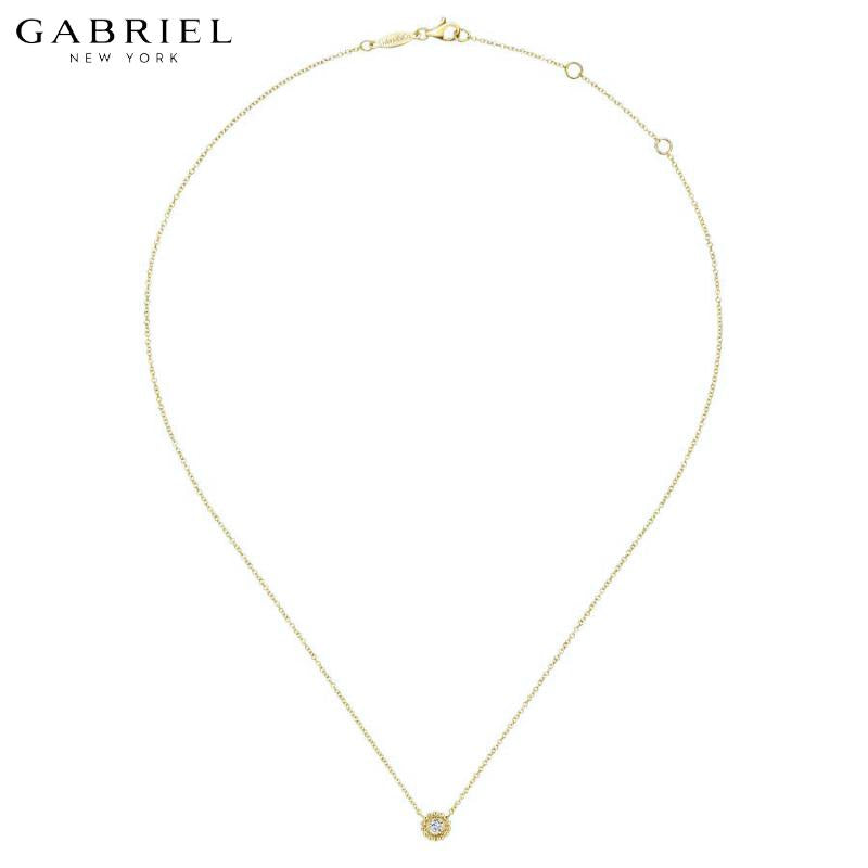 14KY 0.07ctw Natural Diamond Necklace