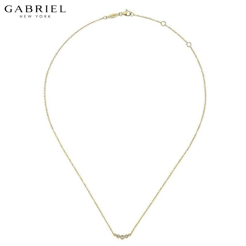 14KY 0.09ctw Natural Diamond Necklace