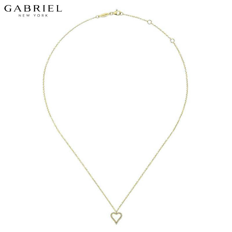 14KY 0.12ctw Natural Diamond Necklace