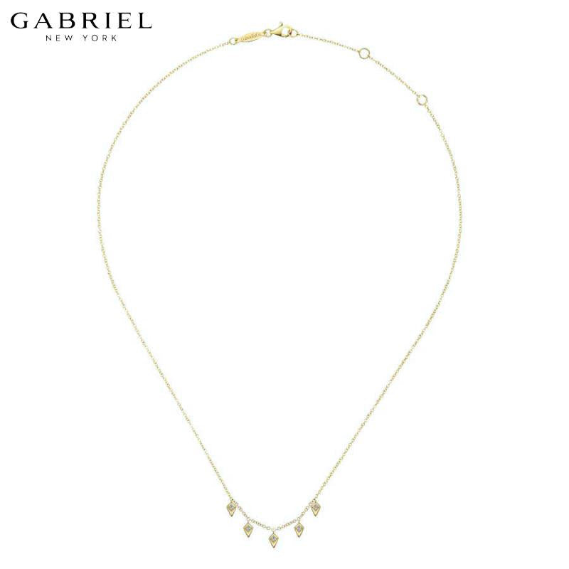 14KY 0.07ctw Natural Diamond Necklace