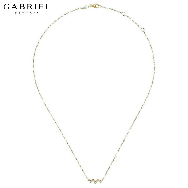 14KY 0.08ctw Natural Diamond Necklace