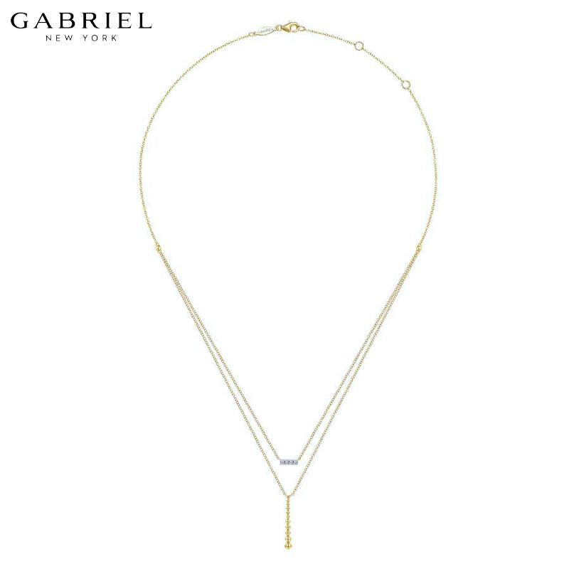 14KY 0.04ctw Natural Diamond Necklace