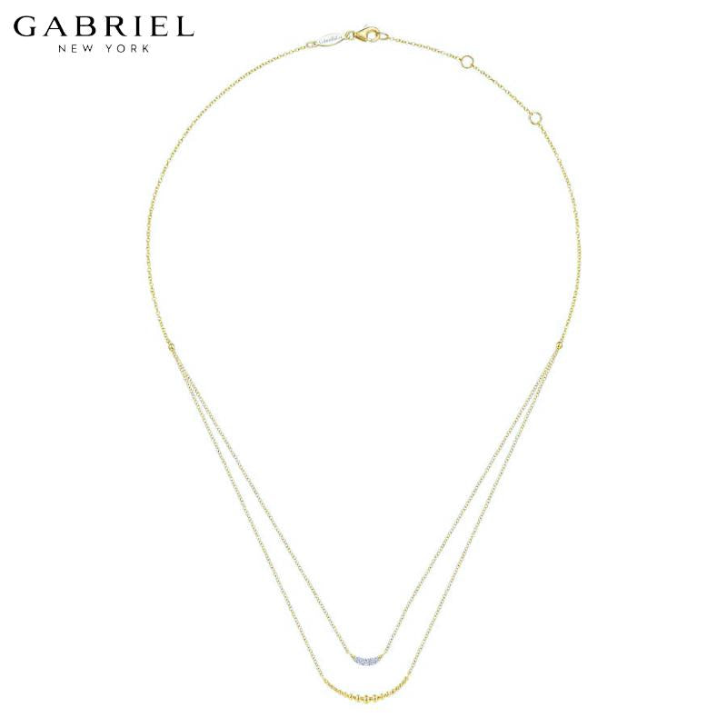 14KY 0.04ctw Natural Diamond Necklace