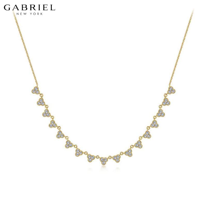 14KY 0.65ctw Natural Diamond Necklace