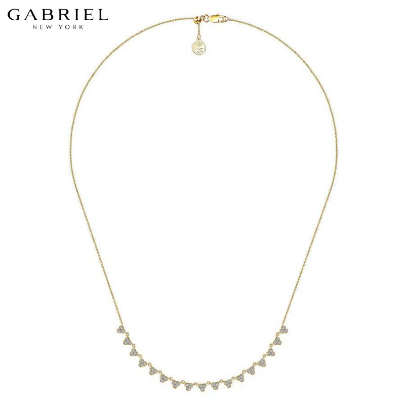 14KY 0.65ctw Natural Diamond Necklace