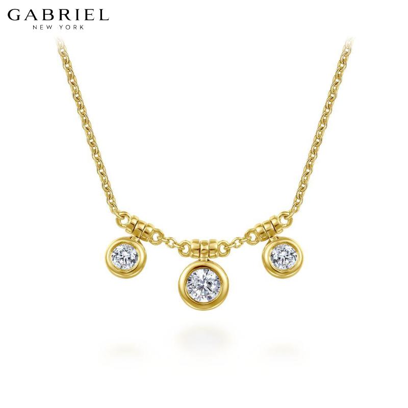 14KY 0.19ctw Natural Diamond Necklace