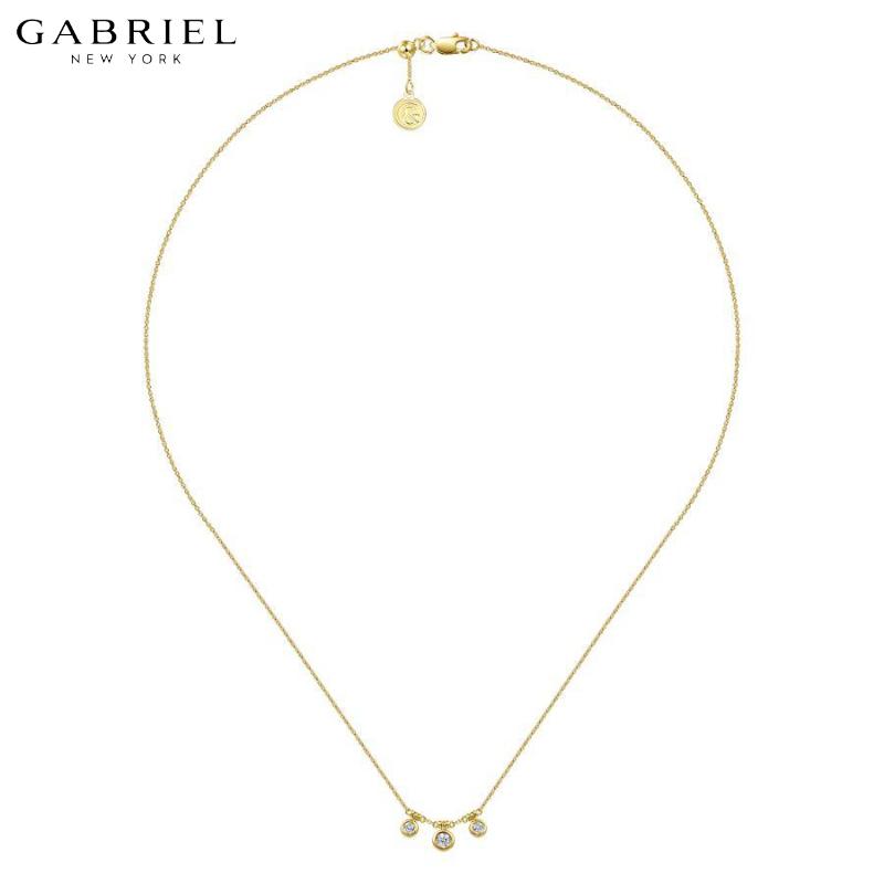 14KY 0.19ctw Natural Diamond Necklace