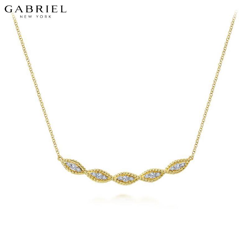 14KY 0.29ctw Natural Diamond Necklace