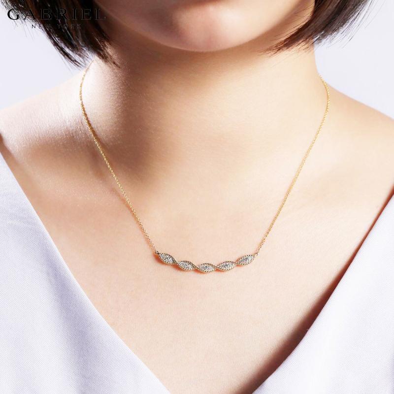 14KY 0.29ctw Natural Diamond Necklace