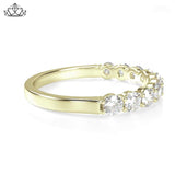 14KY 0.70ctw Shared Prong Natural Diamond Ring 3.0mm