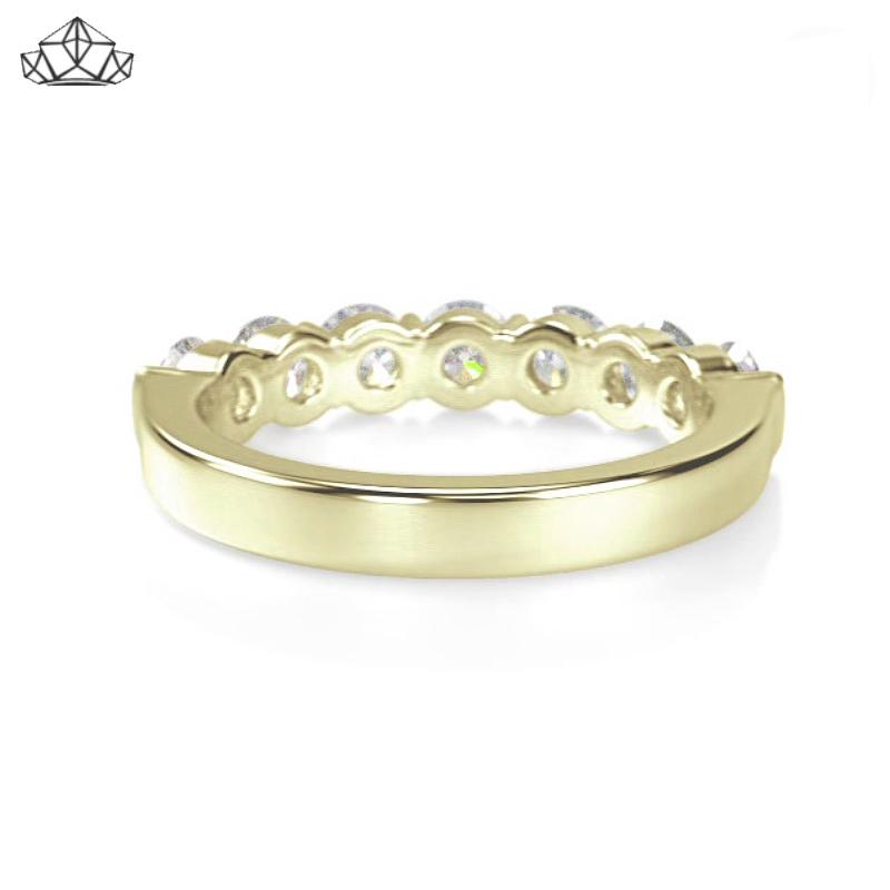 14KY 1.40ctw Shared Prong Natural Diamond Ring 4.5mm