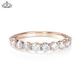 14KR 0.70ctw Shared Prong Natural Diamond Ring 3.0mm