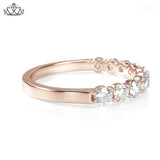 14KR 0.70ctw Shared Prong Natural Diamond Ring 3.0mm