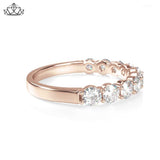 14KR 1.00ctw Shared Prong Natural Diamond Ring 3.5mm