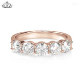 14KR 1.00ctw Shared Prong Natural Diamond Ring 4.5mm