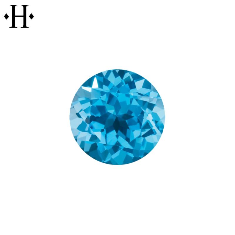 6.5mm Round Swiss Blue Topaz AA