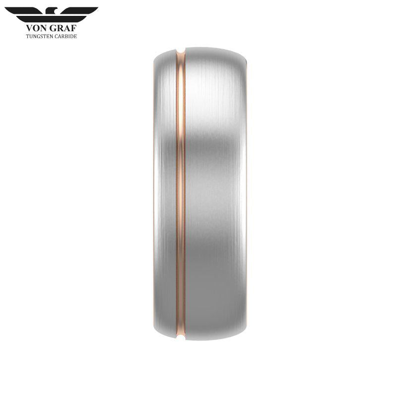 Tungsten Carbide Luxury Fit Ring 8mm