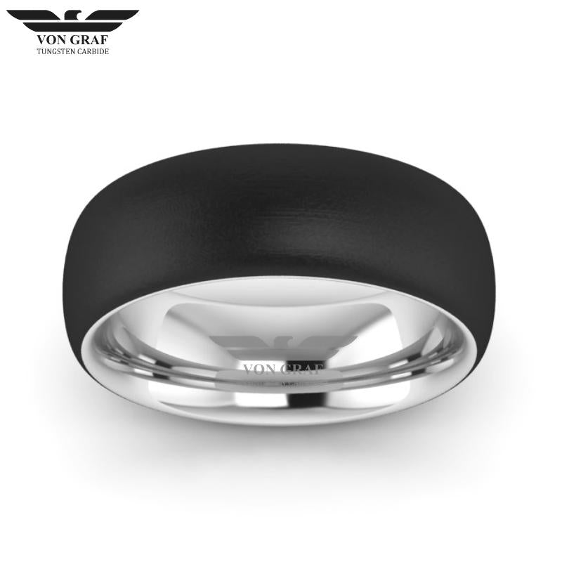Tungsten Carbide Luxury Fit Ring 8mm