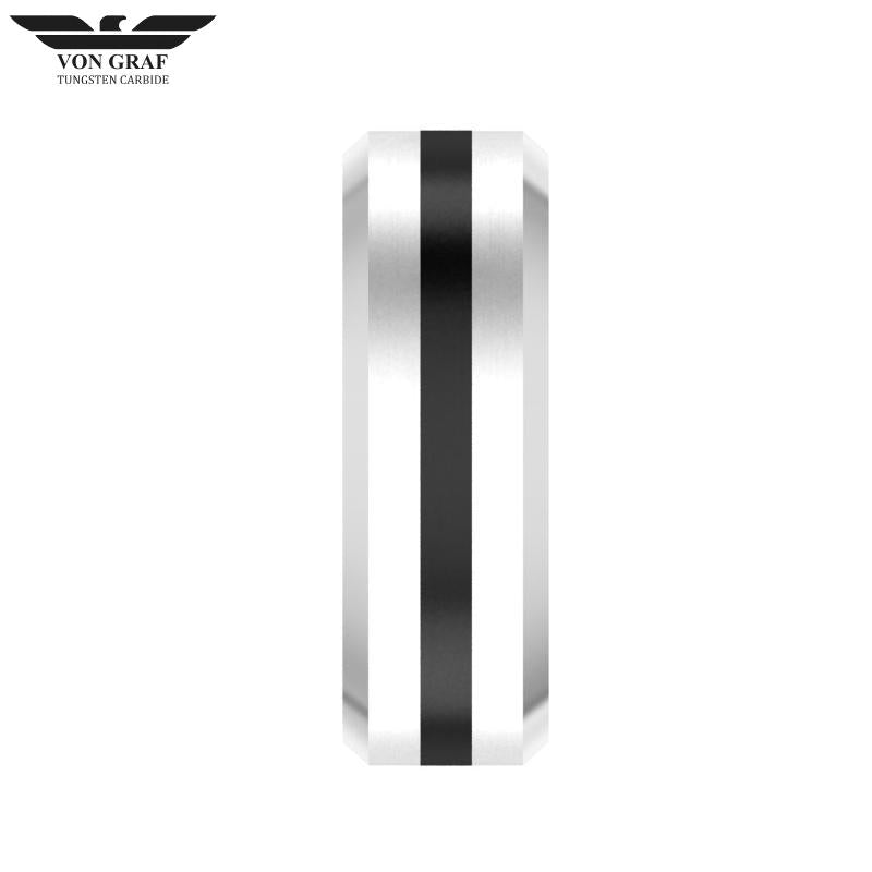 Tungsten Carbide Luxury Fit Ring 8mm
