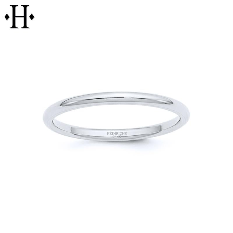 14KW Domed Classic Wedding Ring 2mm