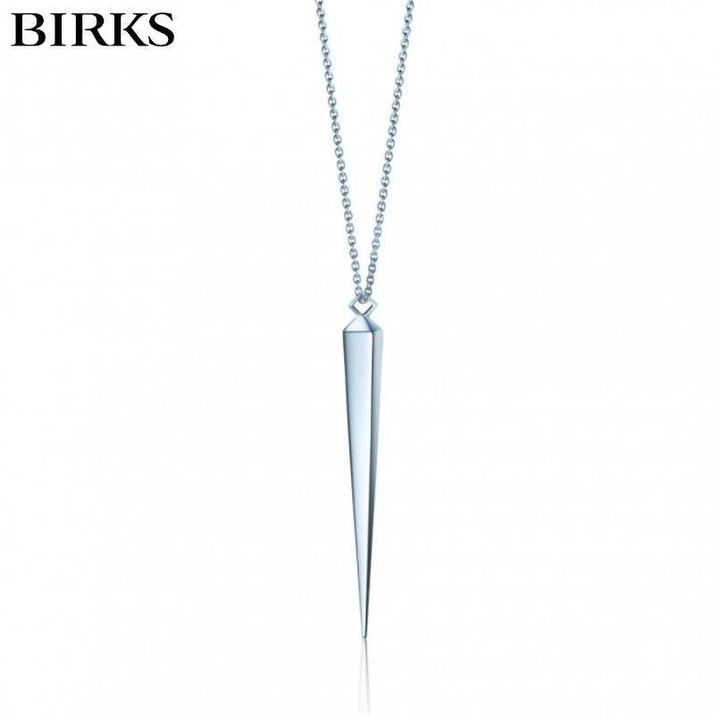 Sterling Silver Birks Rock and Pearl Necklace