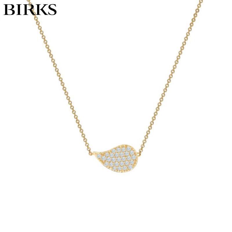 18KY Birks Petale Diamond Necklace