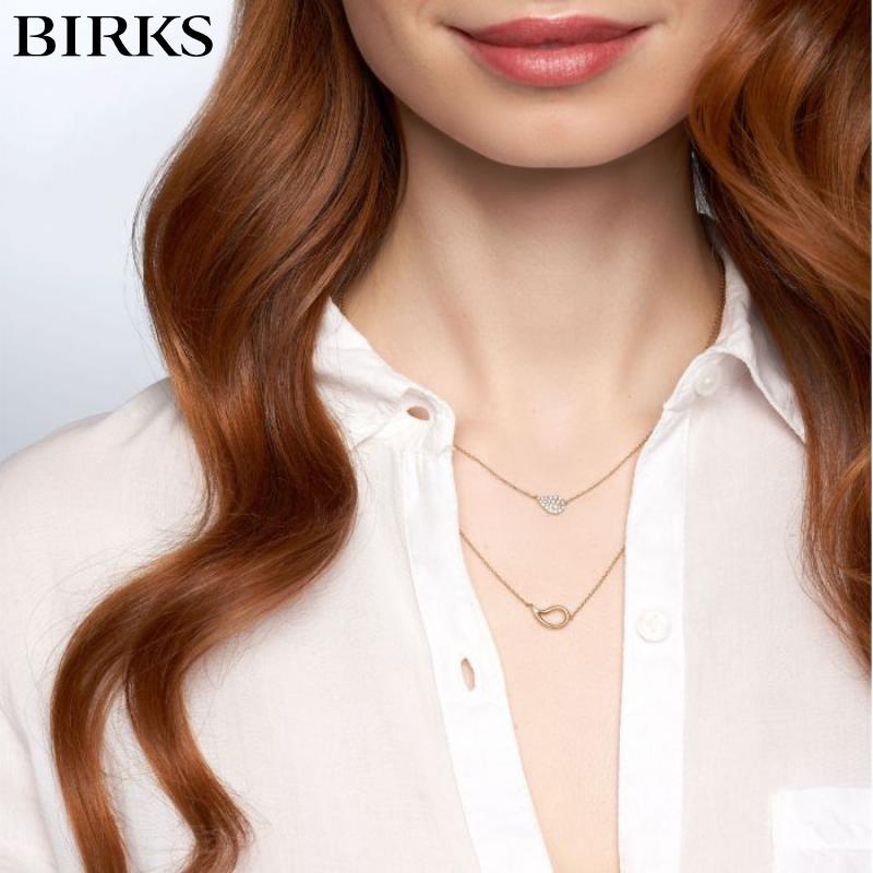 18KY Birks Petale Diamond Necklace