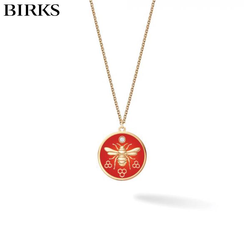 18KY Birks Bee Chic Diamond Necklace