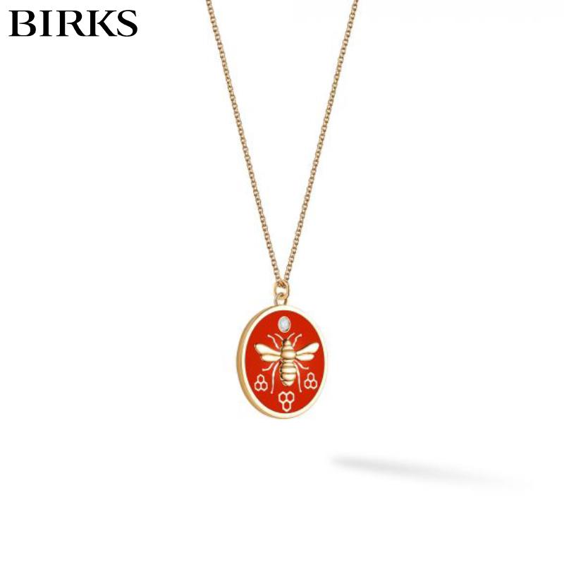 18KY Birks Bee Chic Diamond Necklace
