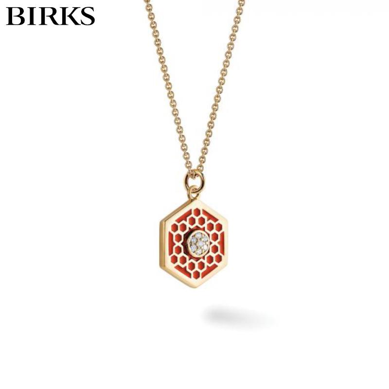 18KY Birks Bee Chic Diamond Necklace