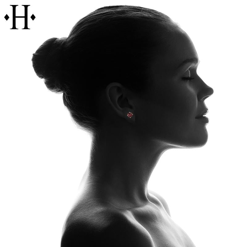 14KR 5mm Mozambique Garnet Earrings