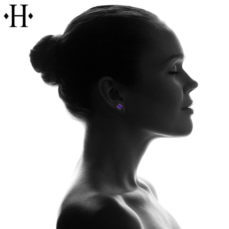 14KR 5mm Amethyst Earrings