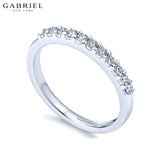 14KW 0.25ctw Shared Prong Natural Diamond Ring 2.2mm
