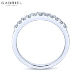 14KW 0.25ctw Shared Prong Natural Diamond Ring 2.2mm