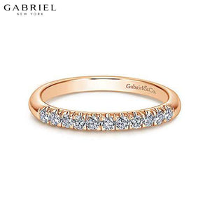 14KR 0.24ctw Natural Diamond Ring 2.4mm