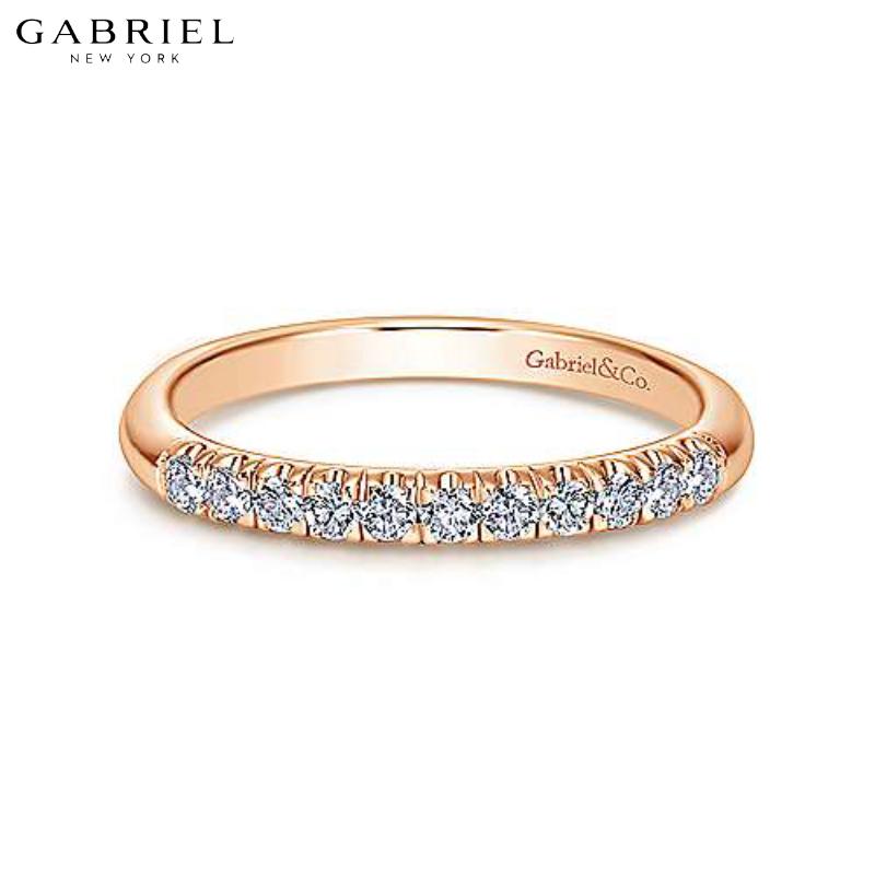 14KR 0.24ctw Natural Diamond Ring 2.4mm