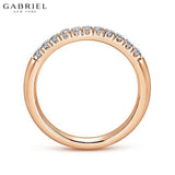 14KR 0.24ctw Natural Diamond Ring 2.4mm